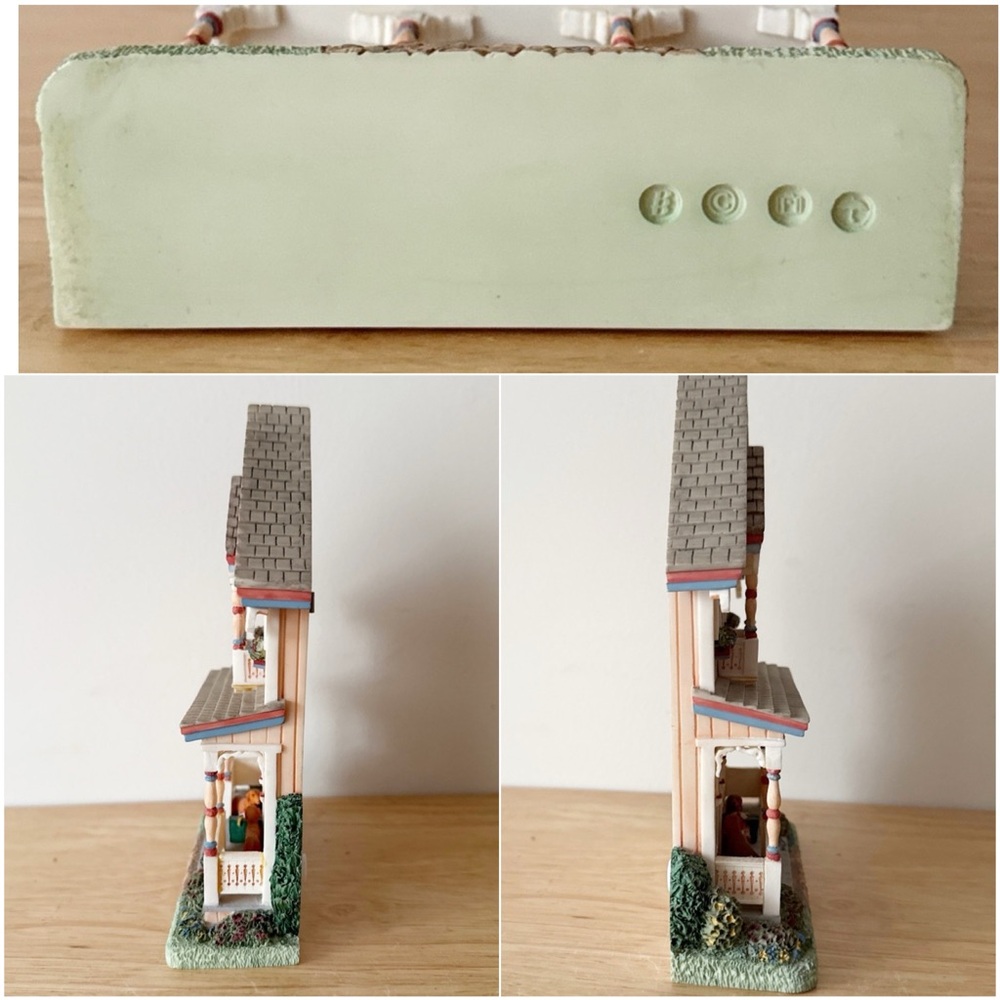 Brian Baker Martha’s Vineyard Cottage Wall Mantel Sculpture Hand Painted Vintage - Picture 10 of 16